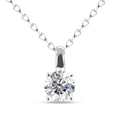 Cate & Chloe Araylia 18k White Gold Plated Solitaire Necklace with Swarovski Crystal for Women