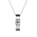 Cate & Chloe Nailea 18k White Gold Plated Pendant Necklace with Swarovski Crystals Gift for Women