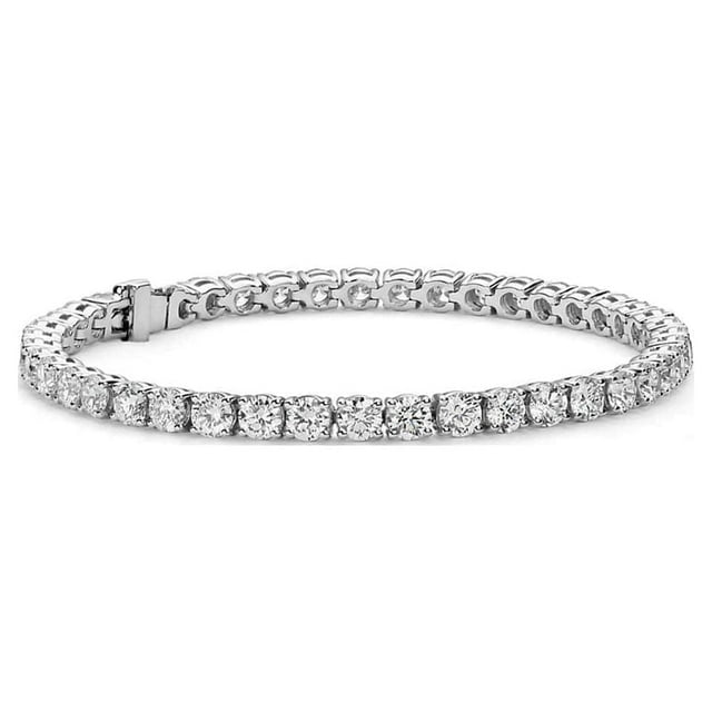 Cate & Chloe Olivia 18k White Gold Plated Tennis Bracelet With Simulated Diamond Crystals for Women