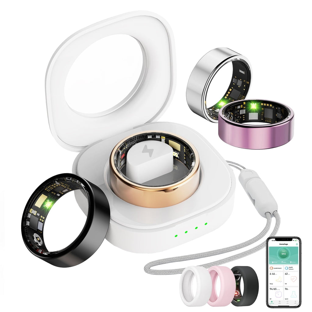 Fitness Tracker Ring, IP68 Waterproof, Long Lasting Batteries, Sleep Ring, Remote Photography