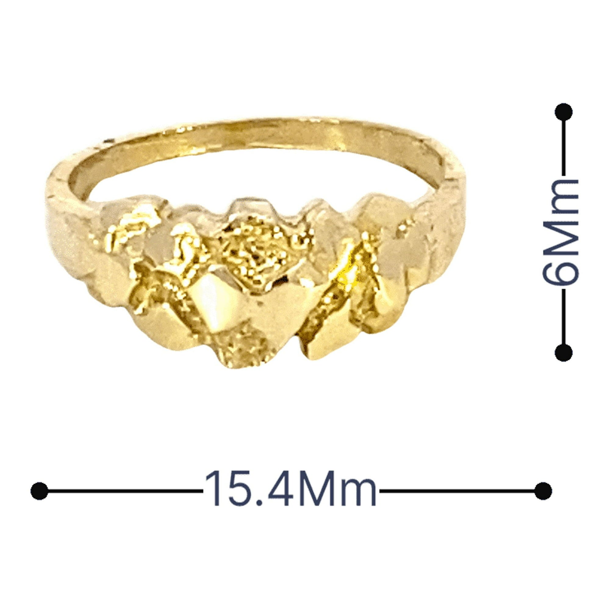 Ijaz Jewelers Nugget Ring, 10k Gold, 1.3 Grams